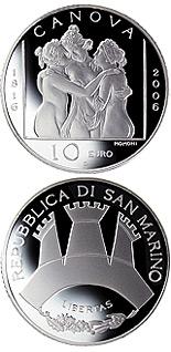 Antonio Canova 10 euro San Marino 2006 Proof